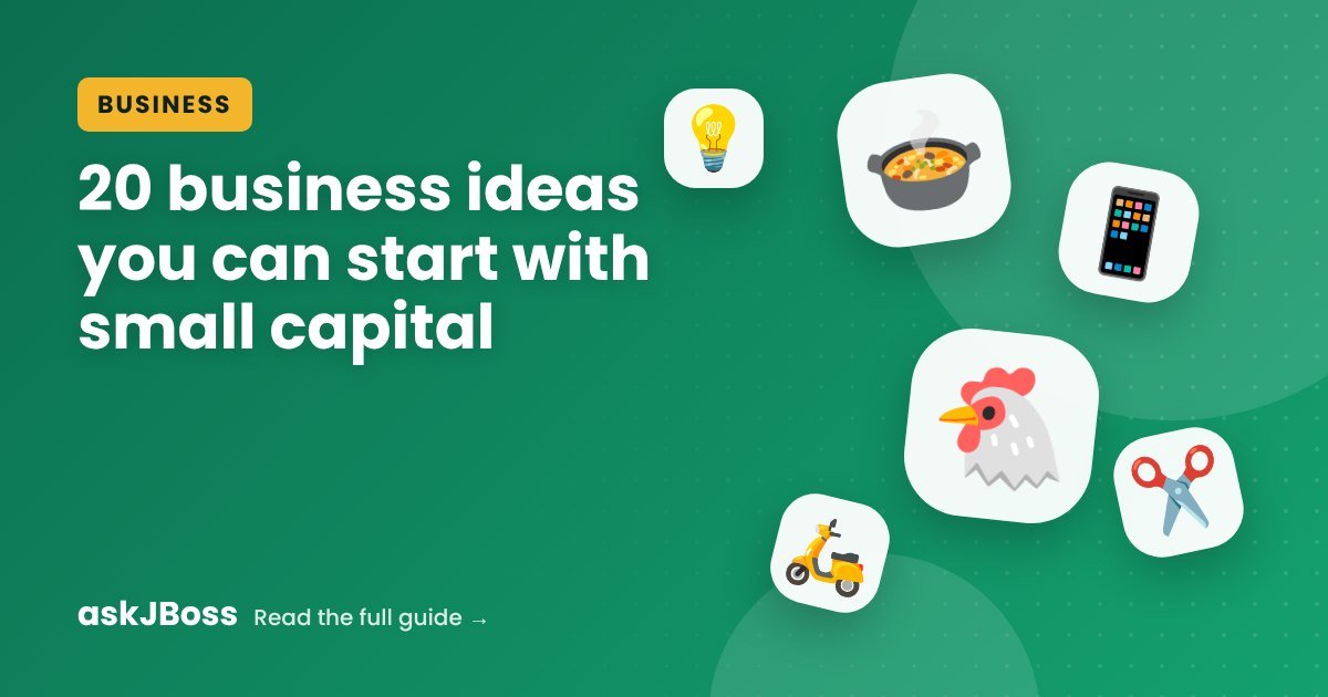 Illustration of small business icons: shop, phone, food and delivery bike