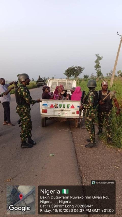 Photo: Troops rescue 27 kidnap victim including six-month-old baby in Katsina