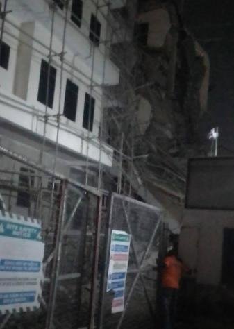 Photo: One injured as five-storey building partially collapses in Abuja