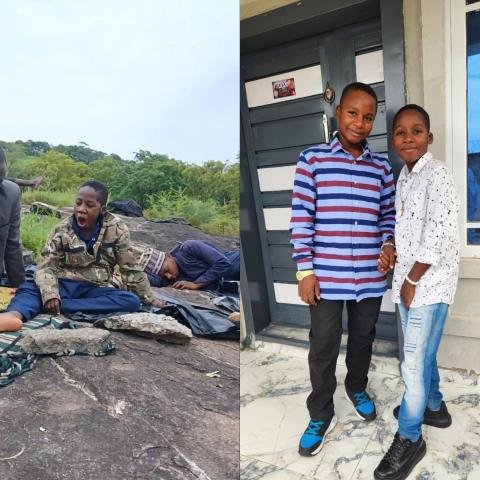 Photo: Mother begs for rescue of her two children abducted 7 weeks ago as she shares photo of them kidnappers sent