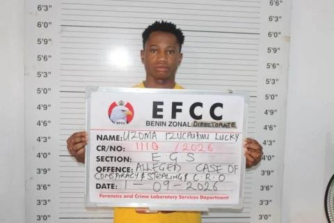 Photo: EFCC arraigns lovers for alleged N35m theft in Edo